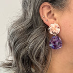 Organic Circle Drop Earrings in Enchanted