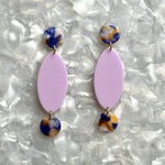 Oval Drop Earrings in Lavender Haze