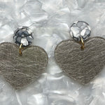 Heart Earrings in Steel In Love