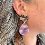 Teardrop Earrings in Dusty Lilac