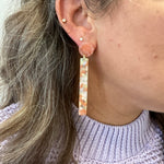 Matchstick Drop Earrings in Peaches and Cream