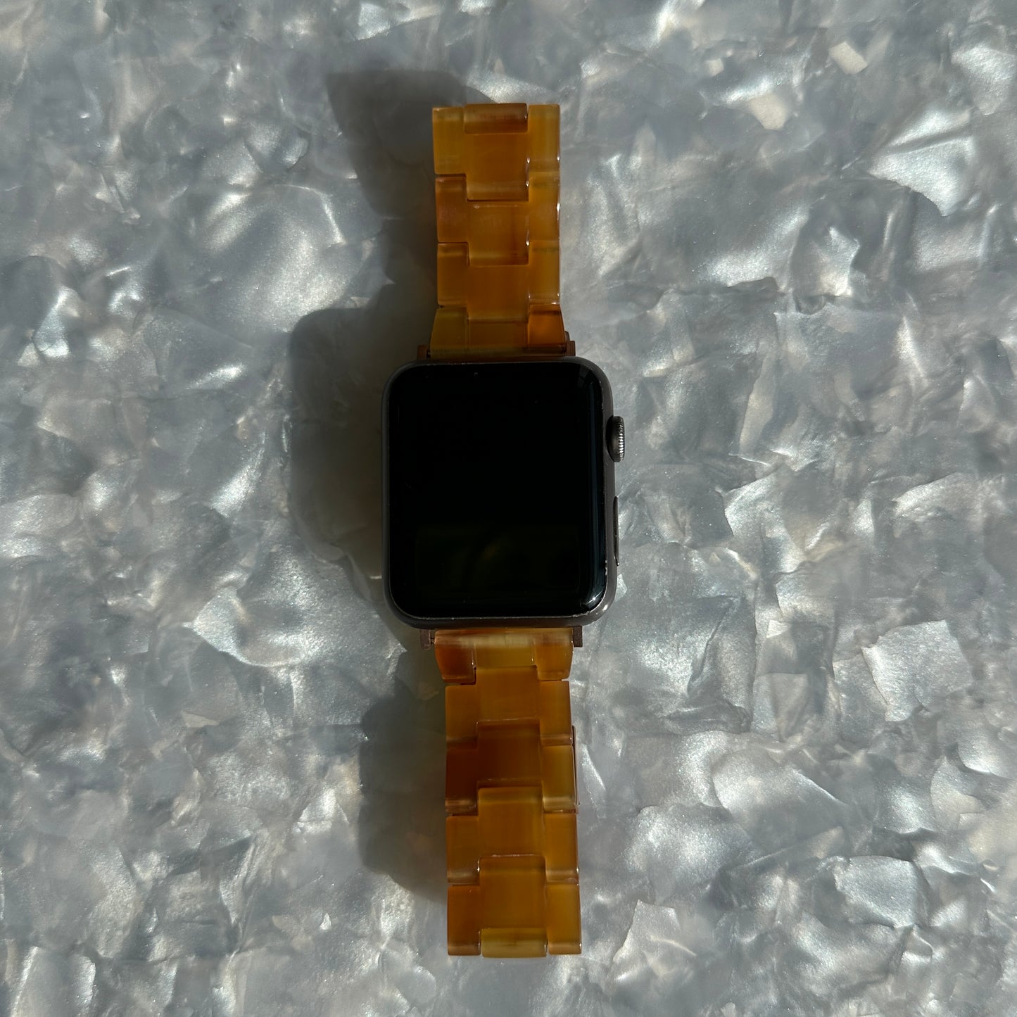 Acrylic Apple Watch Band in Caramel