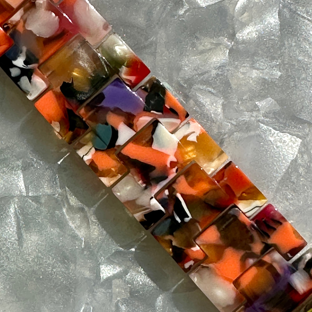 Acrylic Apple Watch Band in Hottie Patottie Multi Close up