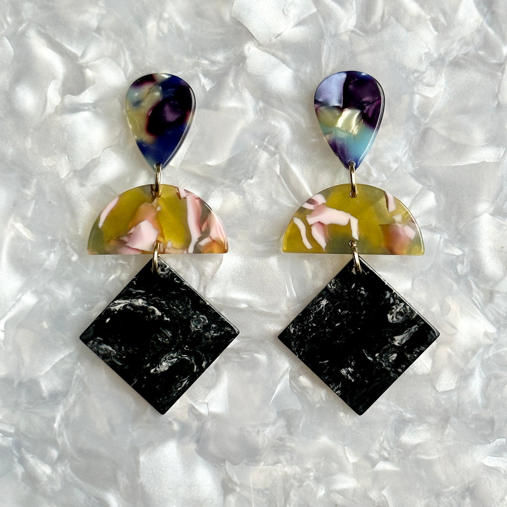 Hemisphere Drop Earrings in Ultra Dare