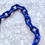 Acrylic Purse Strap in Cobalt Blue_close up