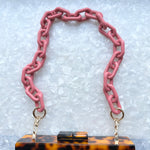 Acrylic Purse Strap in Dusty Mauve pink