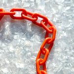 Acrylic Purse Strap in Orange_close up