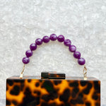 Beaded Purse Handle in Purple