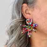 Paper Lily Earrings in Multicolor