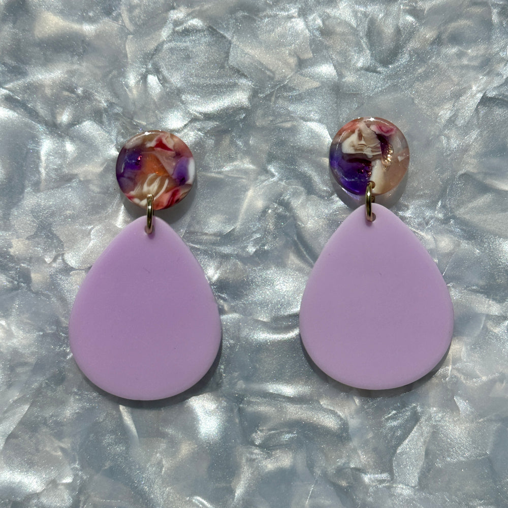 Teardrop Earrings in Lavender Haze
