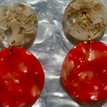 Circle Drop Earrings in Hot Tamale