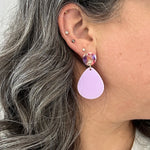 Mini Teardrop Earrings in Lavender Haze