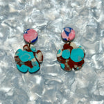 Mini Flower Drop Earrings in Cloudy Times