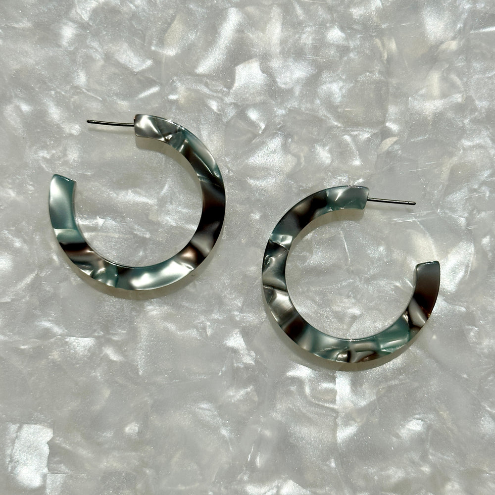 Hoop Earrings in Abalone