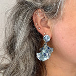 Mini Petal Drop Earrings in Mood Bluester