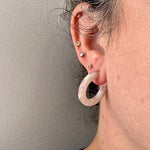 Mini Hoop Earrings in Moonstone