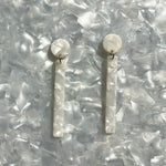 Matchstick Drop Earrings in White