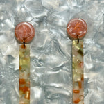 Matchstick Drop Earrings in Peaches and Cream