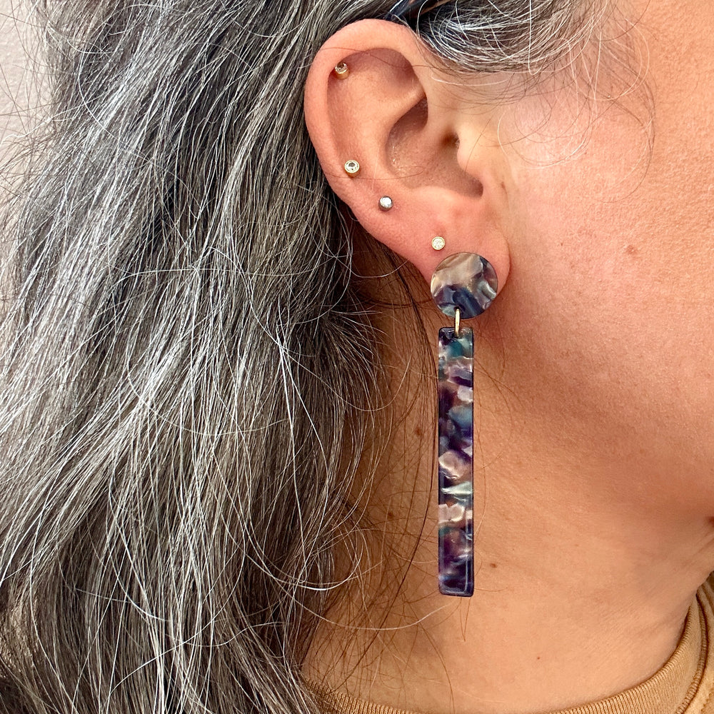 Matchstick Drop Earrings in Blue My Mind