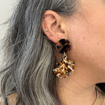 Mini Petal Drop Earrings in Peanut Brittle