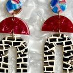 Arch Drop Earrings in Mosaic