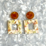Small Open Square Drop Earrings in All Fun and Games