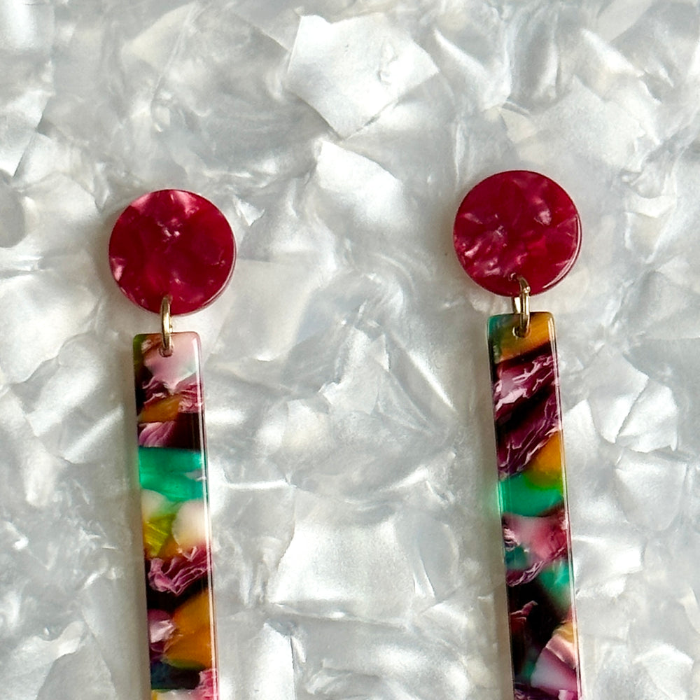 Matchstick Drop Earrings in Swoon In The Lagoon