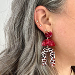 Arch Drop Earrings in Red Hot