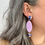 Oval Drop Earrings in Lavender Haze