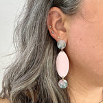 Oval Drop Earrings in Pinkies Out