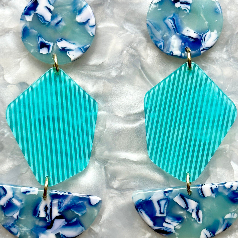 
                  
                    Pendulum Drop Earrings in You Do Blue
                  
                