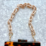 Chain Link Short Acrylic Purse Strap in Clothing Optional