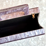 Acrylic Party Box in Amethyst Smoke with Handle