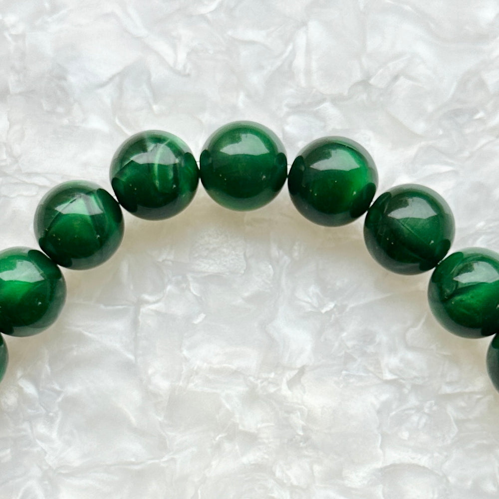 Beaded Purse Handle in Emerald Bae