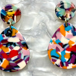 Mini Teardrop Earrings in Multicolor