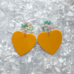 XL Heart Earrings in Heart of Marigold