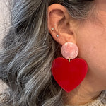 XL Heart Earrings in Love Note-worthy