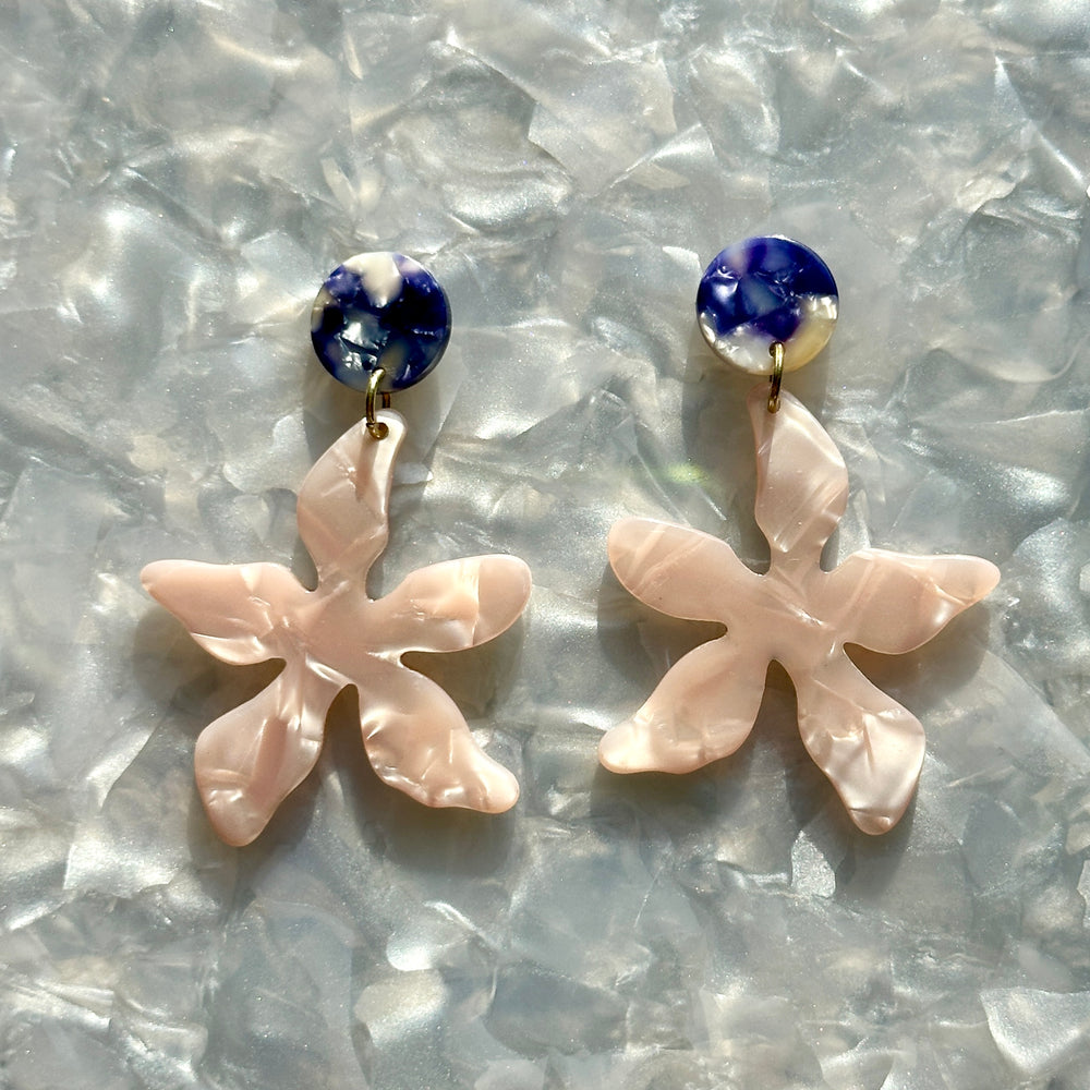 Flower Drop Earrings in Fairytale