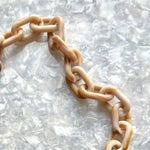 Chain Link Short Acrylic Purse Strap in Au Naturale
