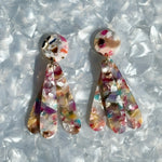 Petal Drop Earrings in Light Multicolor