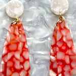 Petal Drop Earrings in Red Hot