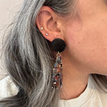 Petal Drop Earrings in Dark Multicolor