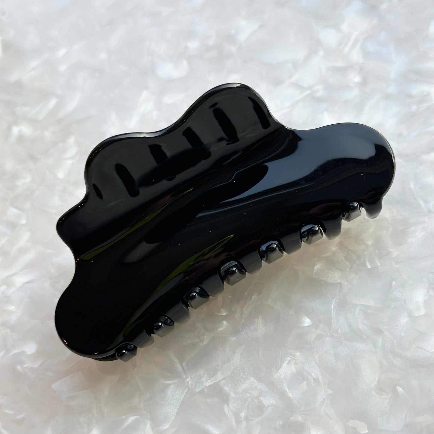 Large Cloud acrylic Claw Clip in Black