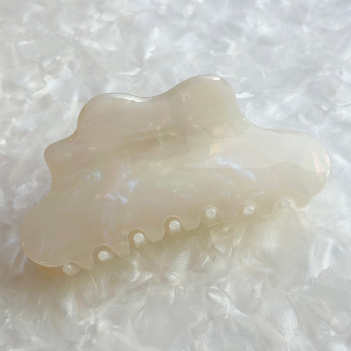 Large Cloud acrylic Claw Clip in Opal