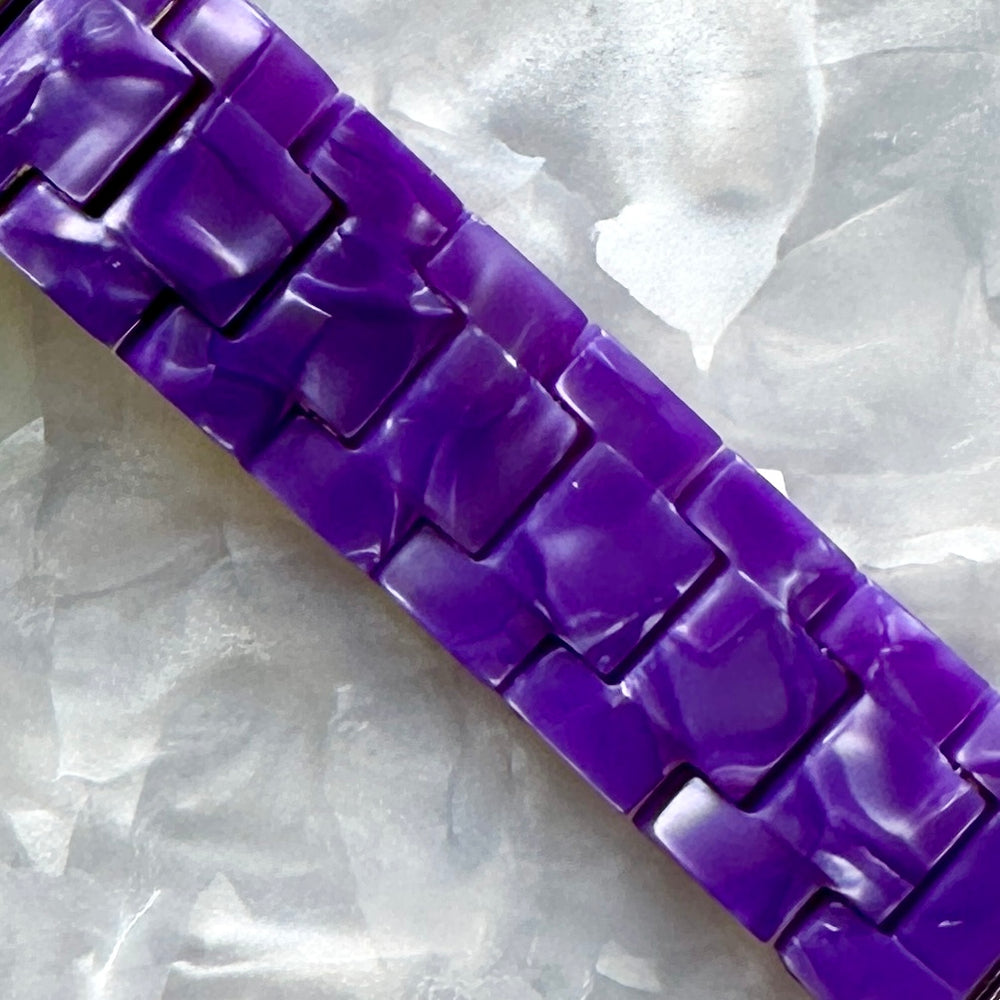 acrylic Apple Watch Band in Worth the Hassle bright purple_close up