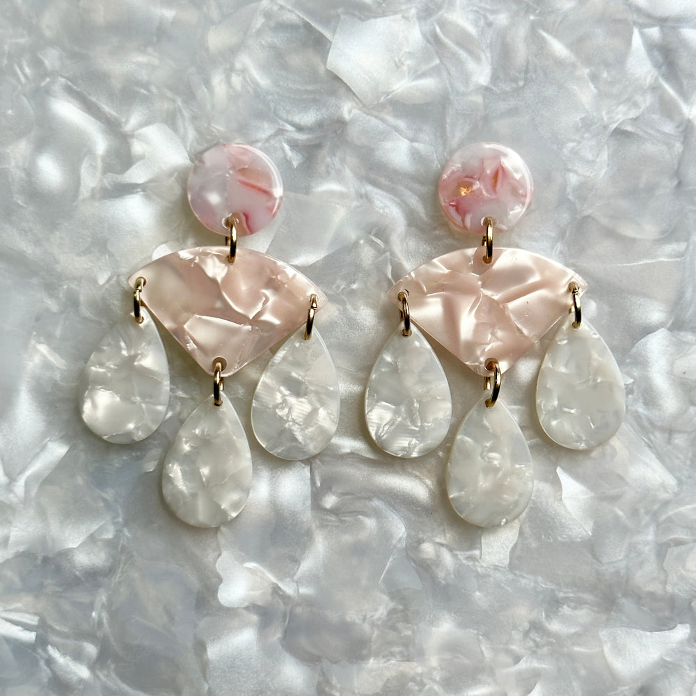 Chandelier Drop Earrings in Bare With Me