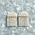 Fringe Earrings in White