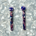 acrylic Matchstick Drop Earrings in Purple