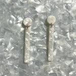 acrylic Matchstick Drop Earrings in White