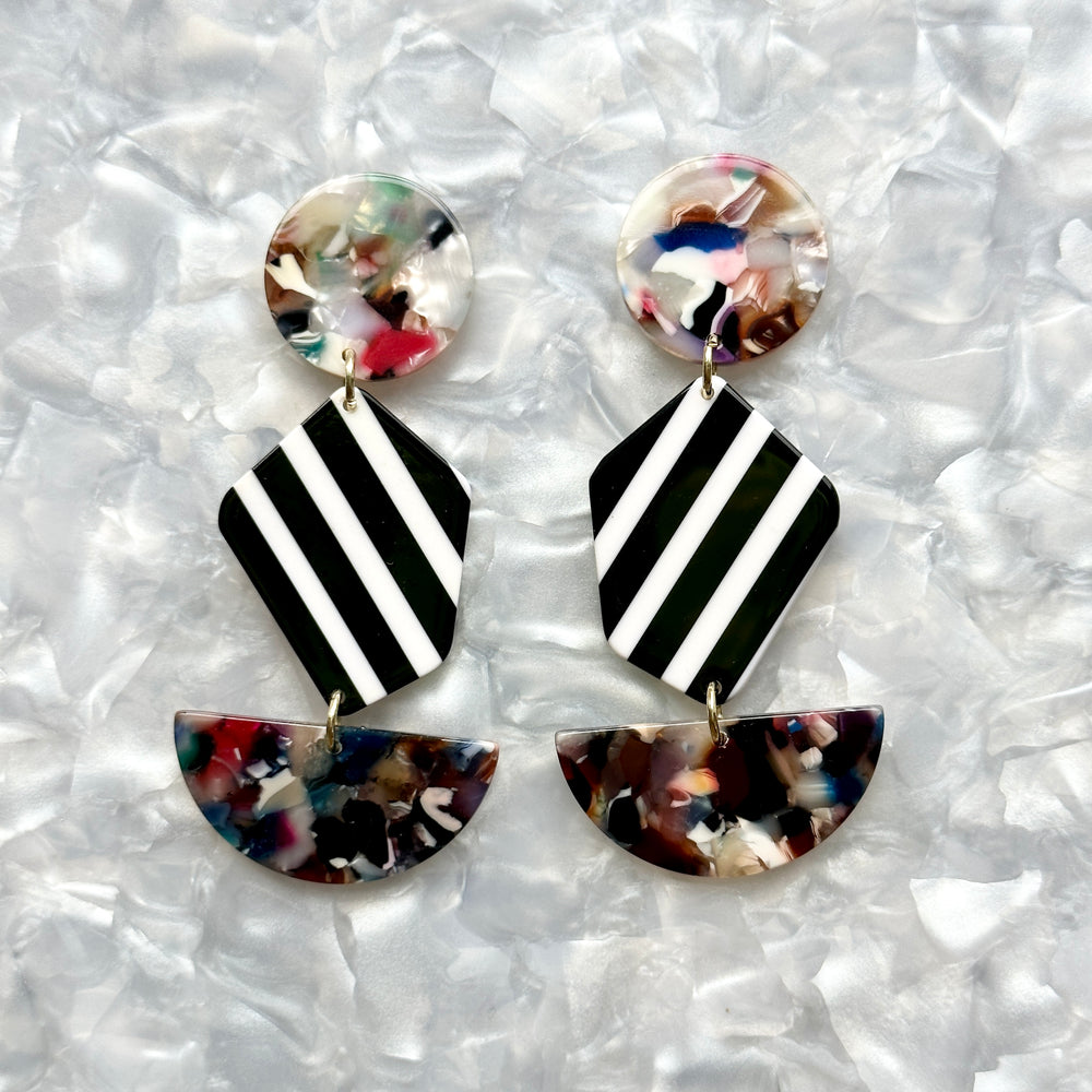 Pendulum Drop Earrings in Walk The Line